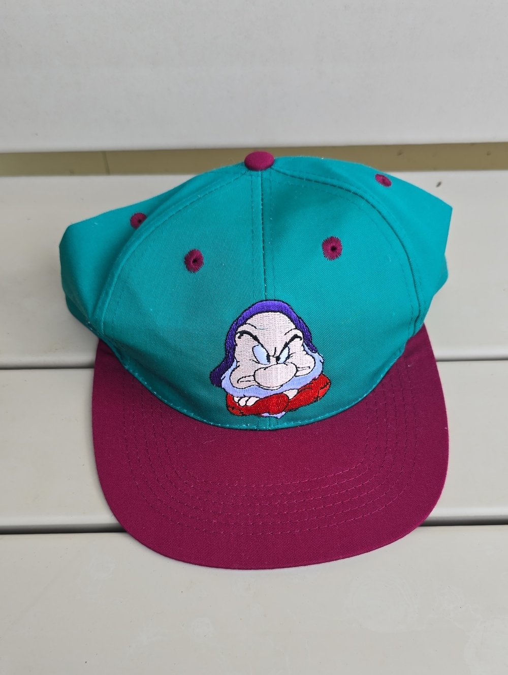 Kids Teal and Magenta Disney Hat - Grumpy